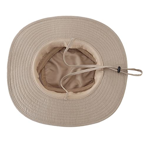 Connectyle Little Boys Girls UPF 50+ Sun Hat Kids Outdoor Wide Brim Bucket Safari Hat for Fishing Hiking Boating Deep Khaki - Image 5