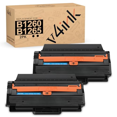 v4ink Compatible B1260dn B1265dfw Toner Cartridge Replacement for Dell 331-7328 B1260 B1265 RWXNT DRYXV G9W85 B126X Work with B1260dn B1260dnf B1265dnf B1265dfw Printer, 2-Pack - Image 1