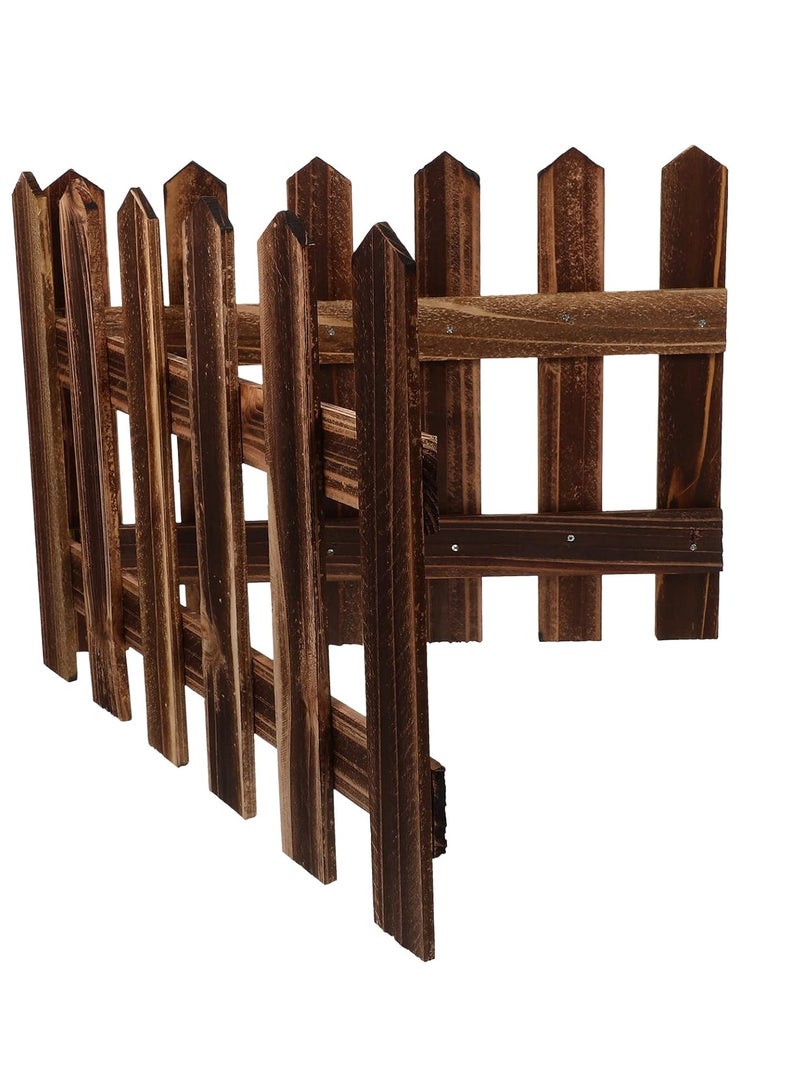 ألواح سياج حديقة خشبية - حواف متشابكة بطول 120 سم لأحواض الزهور والحدائق، حدود خارجية مزخرفة من الخشب الصلب، مقاومة للرطوبة والأشعة فوق البنفسجية، مثالية للمناظر الطبيعية والتقسيم - Image 1