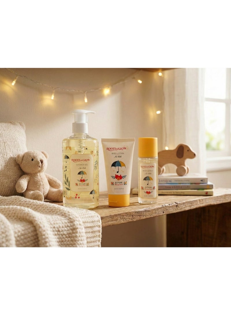 Roots & Glow Kids Body Wash – 350ml Pomegranate Gentle Shower Gel for Children – Nourishing Paraben-Free Formula – Safe for Sensitive Skin – Daily Use Pump Dispenser – Roots & Glow - Image 5
