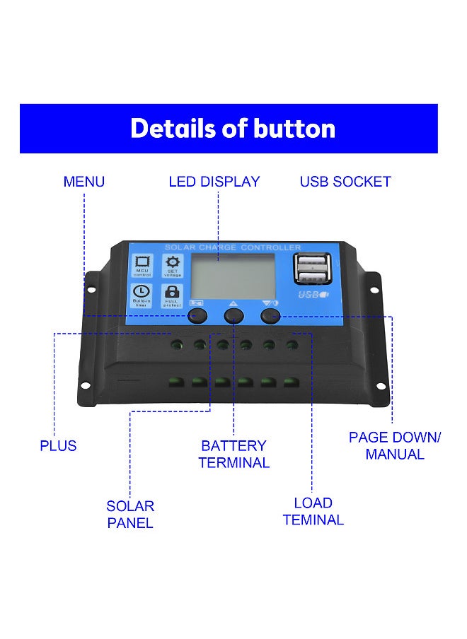 Generic 20 Watt 12 Volt Solar Panel Kit Waterproof Solar Panel with High Efficiency Polycrystalline Silicon Solar Panel and 300W 60A PWM Charge Controller for RV / Camper / Vehicle / Caravan  - Image 5