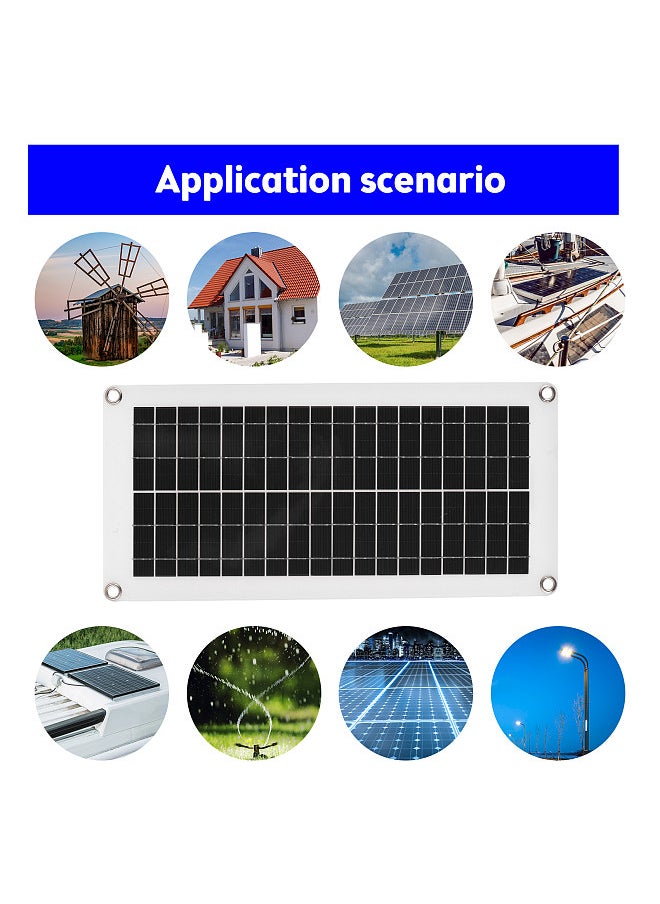Generic 20 Watt 12 Volt Solar Panel Kit Waterproof Solar Panel with High Efficiency Polycrystalline Silicon Solar Panel and 300W 60A PWM Charge Controller for RV / Camper / Vehicle / Caravan  - Image 2