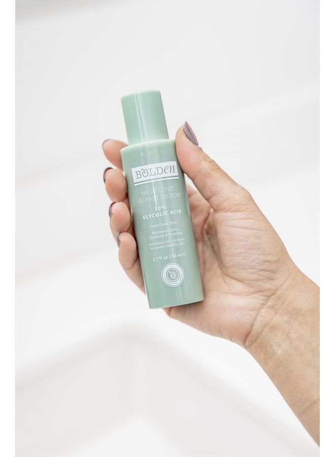 Bolden Glycolic Acid Serum | A Nighttime Repair Serum with 10% Glycolic Acid | Fades Dark Spots & Discolorations to Reveal Clear & Healthy Skin | (1.7 Fl Oz) - Image 5