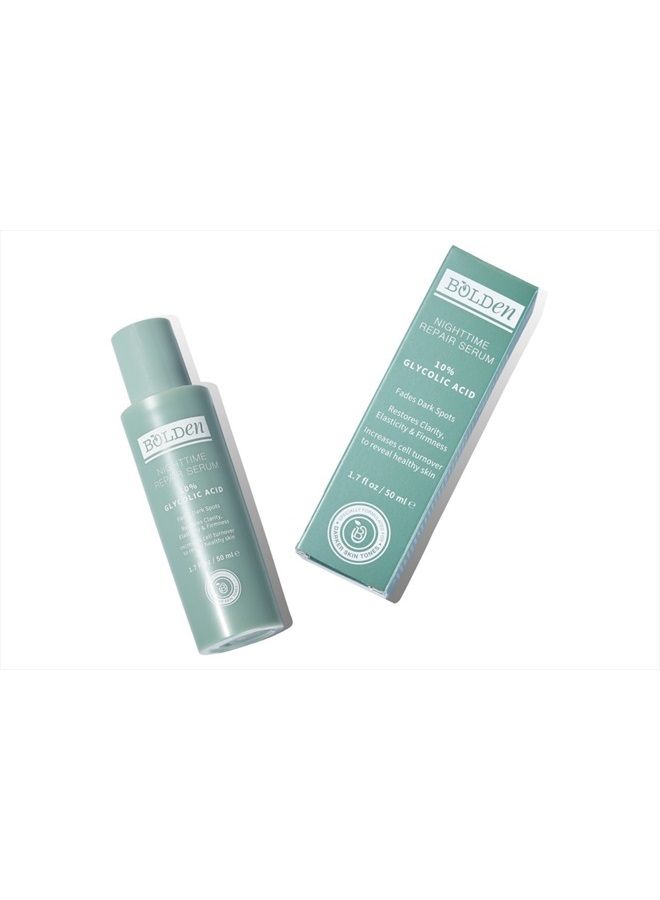 Bolden Glycolic Acid Serum | A Nighttime Repair Serum with 10% Glycolic Acid | Fades Dark Spots & Discolorations to Reveal Clear & Healthy Skin | (1.7 Fl Oz) - Image 3