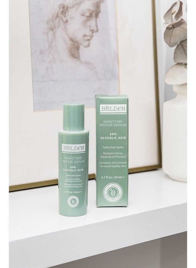 Bolden Glycolic Acid Serum | A Nighttime Repair Serum with 10% Glycolic Acid | Fades Dark Spots & Discolorations to Reveal Clear & Healthy Skin | (1.7 Fl Oz) - Image 4