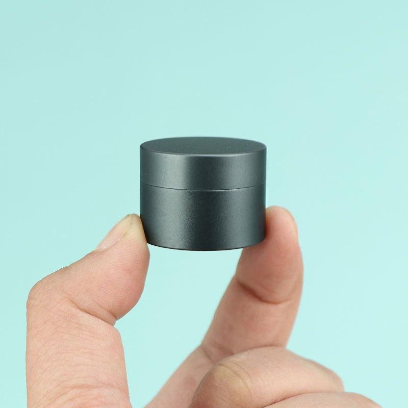 Creative mini aluminum alloy small medicine box portable preparation waterproof seal moisture-proof storage box travel tea cans(Black) - Image 2