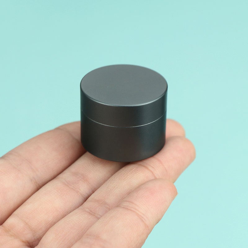 Creative mini aluminum alloy small medicine box portable preparation waterproof seal moisture-proof storage box travel tea cans(Black) - Image 5