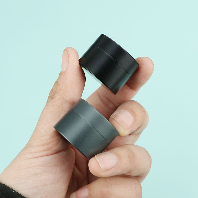 Creative mini aluminum alloy small medicine box portable preparation waterproof seal moisture-proof storage box travel tea cans(Black) - Image 3