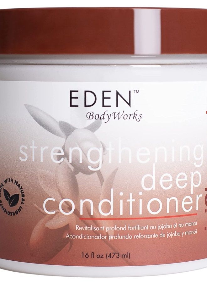 eden bodyworks JoJoba Monoi Deep Conditioner | 16 oz | Moisturize, Soften & Repair Hair - Packaging May Vary - Image 1