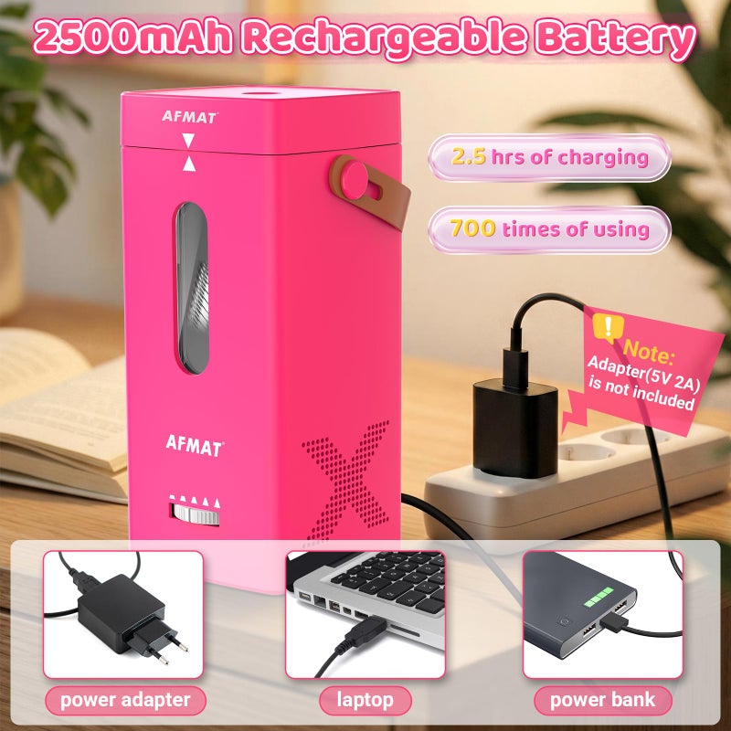 AFMAT Electric Pencil Sharpener, Fully Automatic Pencil Sharpener, Auto in & Out, Rechargeable Hands-Free Sharpeners for Jumbo & Colored Pencils (6.5-12mm), Portable for Home/Classroom/Office PSC6 - Image 5