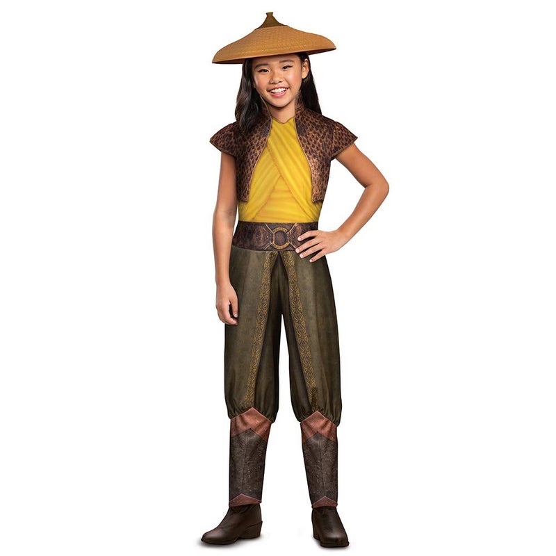 Disguise Raya Costume for Girls, Official Raya and the Last Dragon Costume for Kids, Disney Warrior Princess Costume, Classic Size Medium (7-8) - Image 1