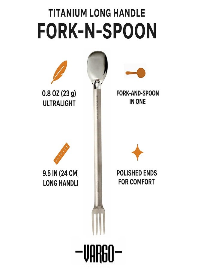 Vargo Titanium Long Handle Fork-N-Spoon - Image 4