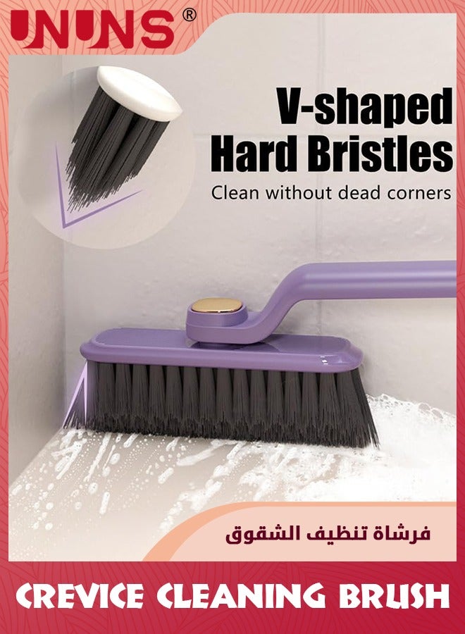 UNUNS Crevice Cleaning Brush,2PCS Multi-Function Rotating Hard Bristle Crevice Gap Brush,360 Degree Rotating No Dead Corners Hard Bristle Crevice Gap Brush Tool For Bathroom Kitchen Tile Floors  - Image 2