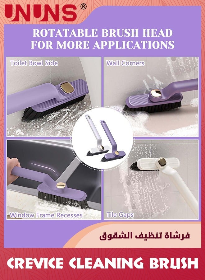 UNUNS Crevice Cleaning Brush,2PCS Multi-Function Rotating Hard Bristle Crevice Gap Brush,360 Degree Rotating No Dead Corners Hard Bristle Crevice Gap Brush Tool For Bathroom Kitchen Tile Floors  - Image 5
