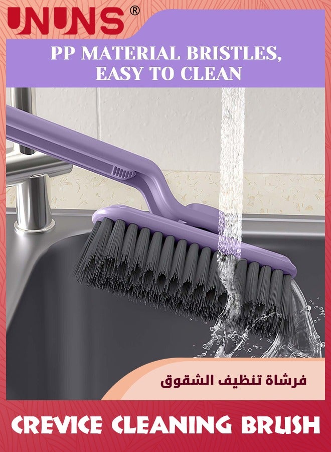 UNUNS Crevice Cleaning Brush,2PCS Multi-Function Rotating Hard Bristle Crevice Gap Brush,360 Degree Rotating No Dead Corners Hard Bristle Crevice Gap Brush Tool For Bathroom Kitchen Tile Floors  - Image 4