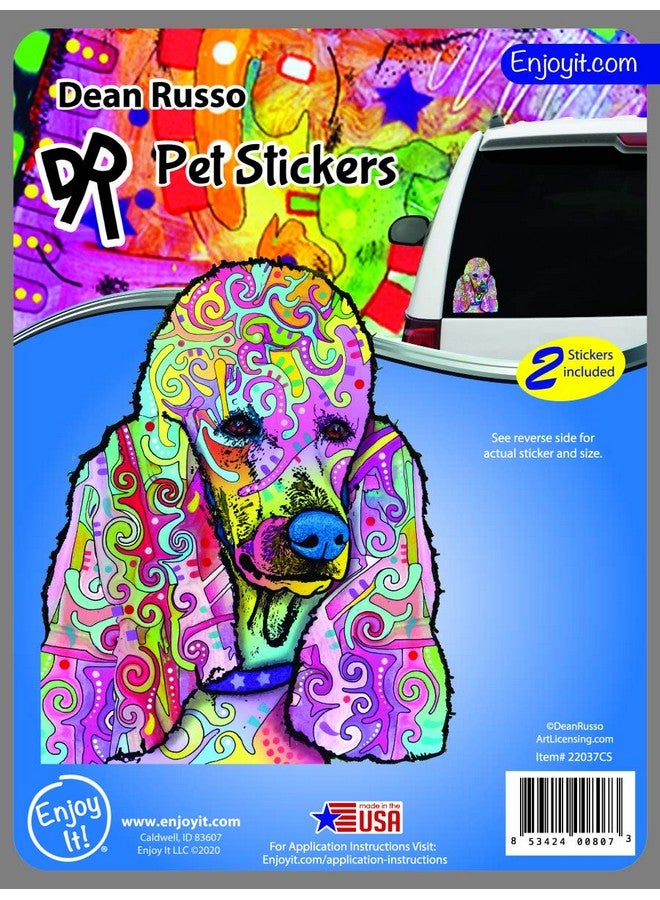 Enjoy it Poodle Sticker Featuring The Artwork Of Dean Russo Outdoor Rated Vinyl Sticker Decals For Windows Bumpers Laptops Or Crafts 2 Pieces - Image 2