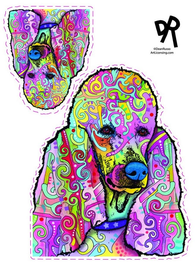 Enjoy it Poodle Sticker Featuring The Artwork Of Dean Russo Outdoor Rated Vinyl Sticker Decals For Windows Bumpers Laptops Or Crafts 2 Pieces - Image 3