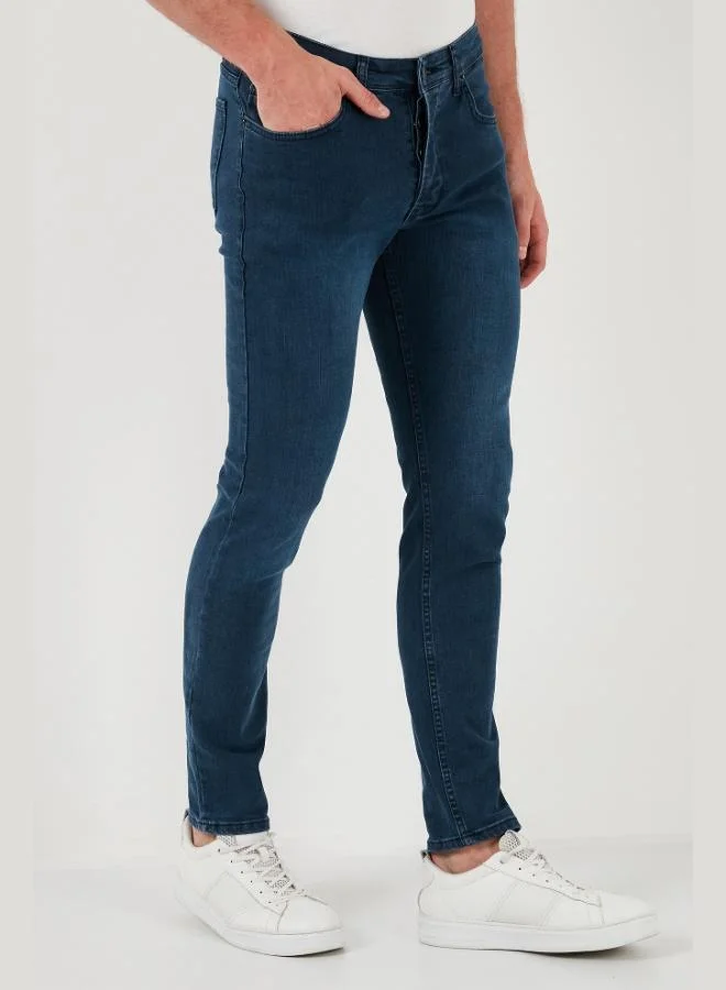 بوراتي جينز بوراتي قطن خصر عالي بقصة ضيقة للرجال