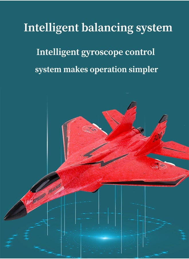 YelaJoy - Remote Controlled Aircraft, Easy to Fly Remote Controlled Glider, Fighter Toy, Gift for Beginners, Adults, And Children (Red) - Image 1