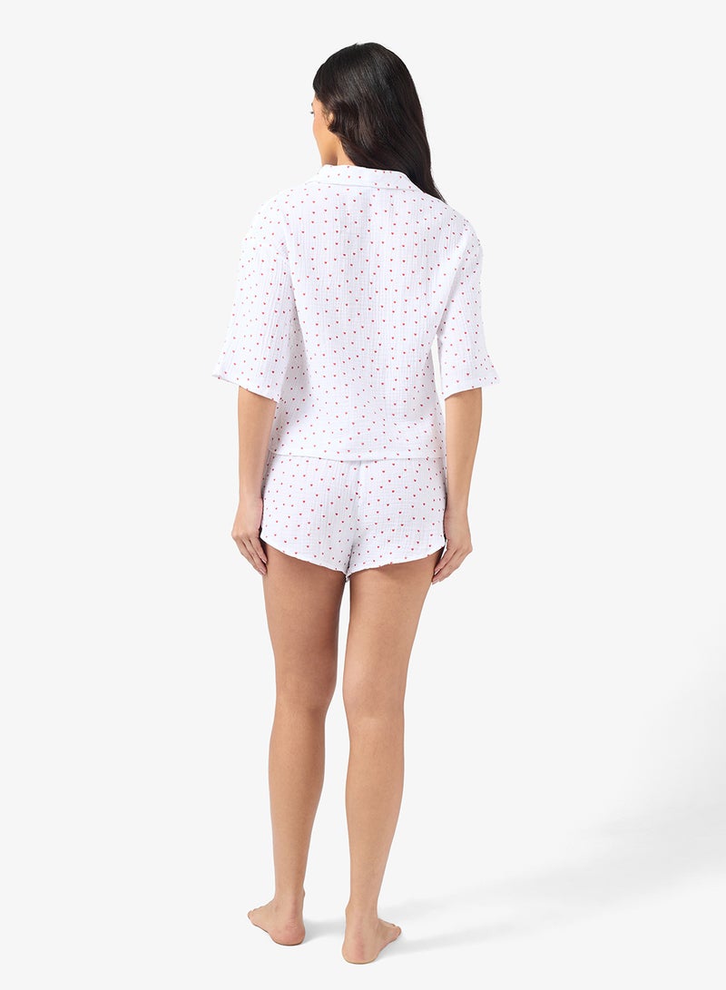 ELLA Printed Pyjama Short Set - Image 2