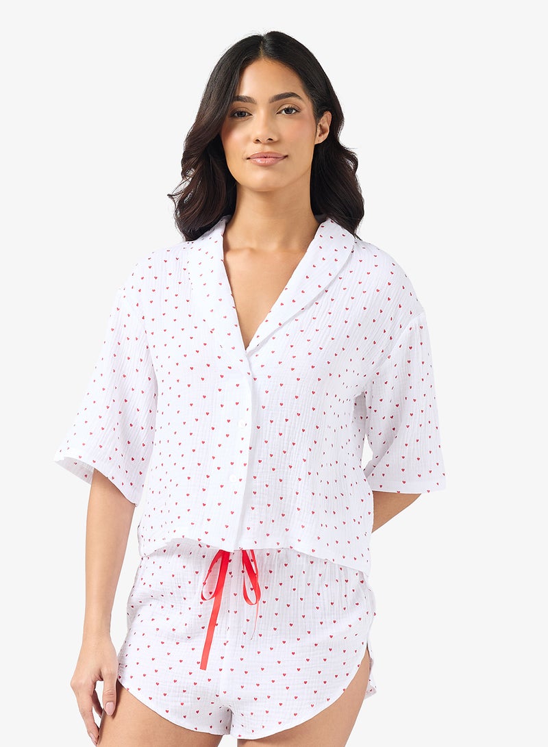 ELLA Printed Pyjama Short Set - Image 3