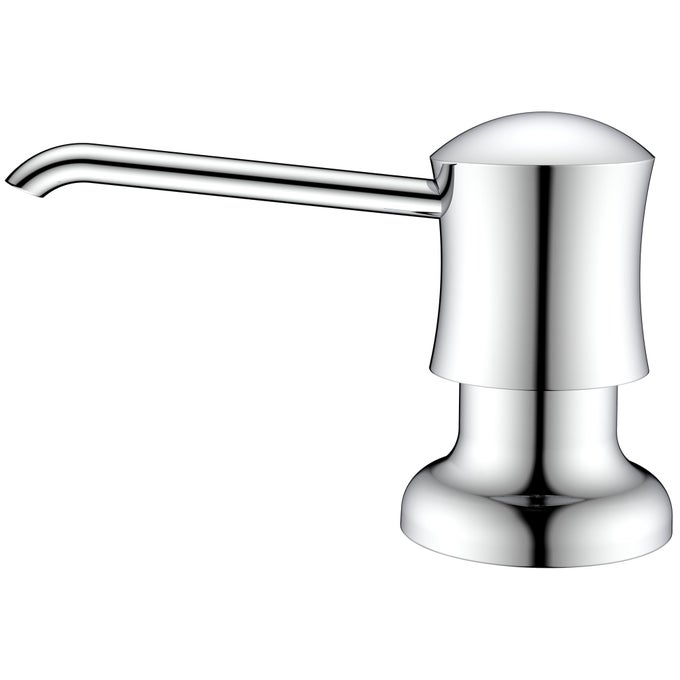 SOAP DISPENSER FOR KITCHEN SINK CHROME UPGRADE BUILTIN AND REFILLFROMTOP DESIGN WITH LIQUID HAND DISH SOAP BOTTLE
