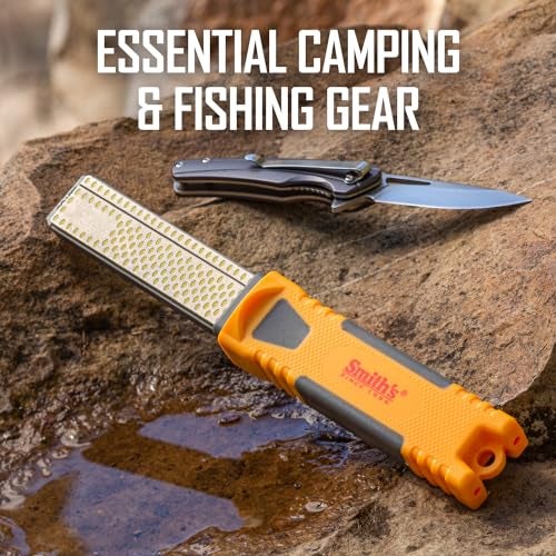 Smith's DCS4 4” Diamond Combination Sharpener - Double Sided Stone - Outdoor Field Knife Sharpener - Fish Hook & Pointed Tools Micro Sharpener - Lightweight, Compact, Handheld - Image 2