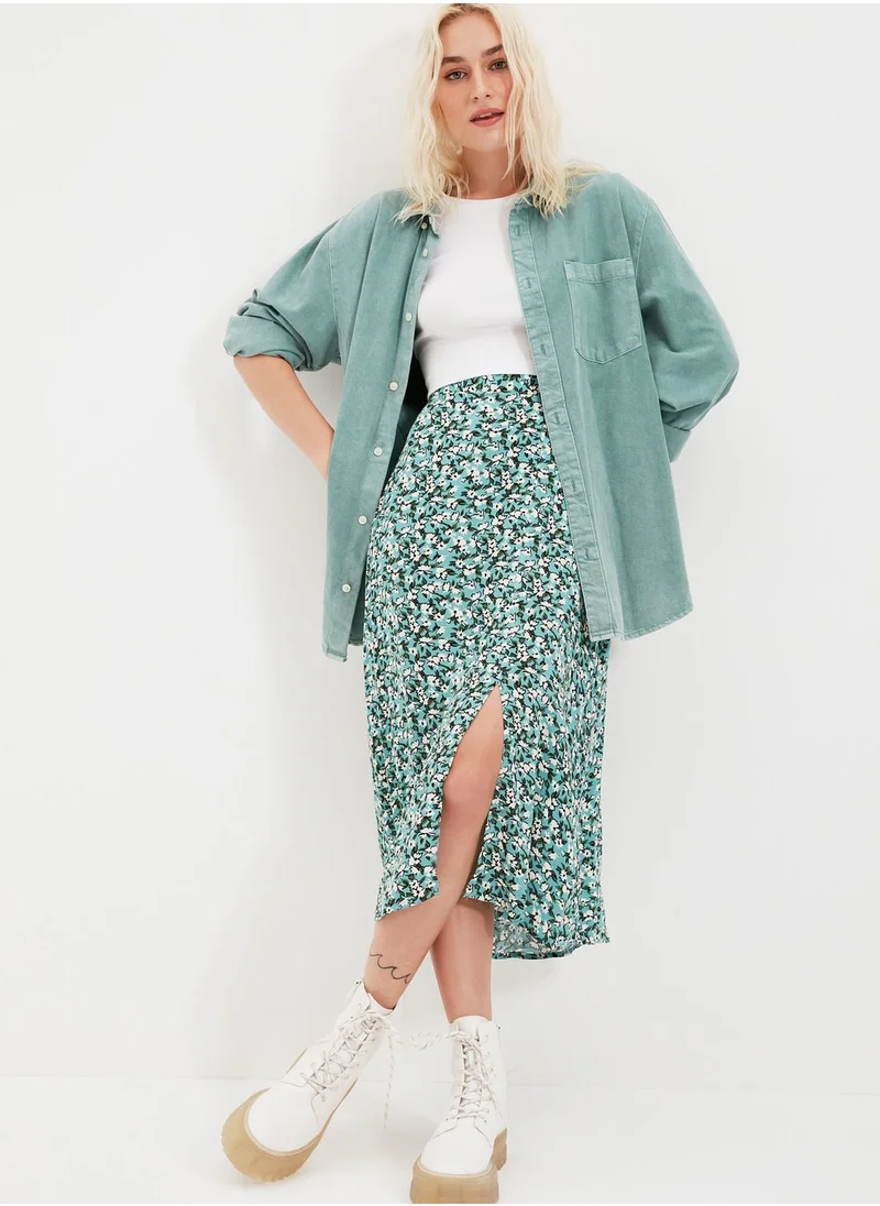 trendyol Floral Print Skirt