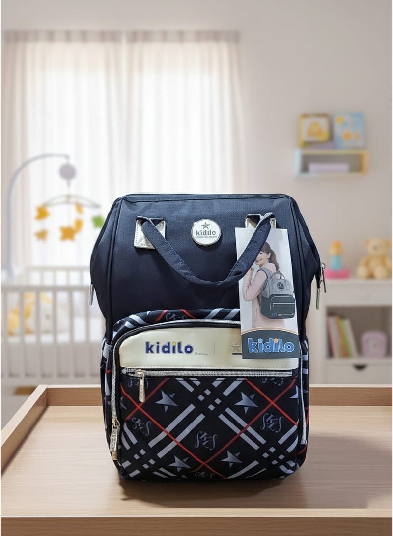 Kidilo Premium Mother and Baby Bag with Padded Back and Changing Mat - Image 1