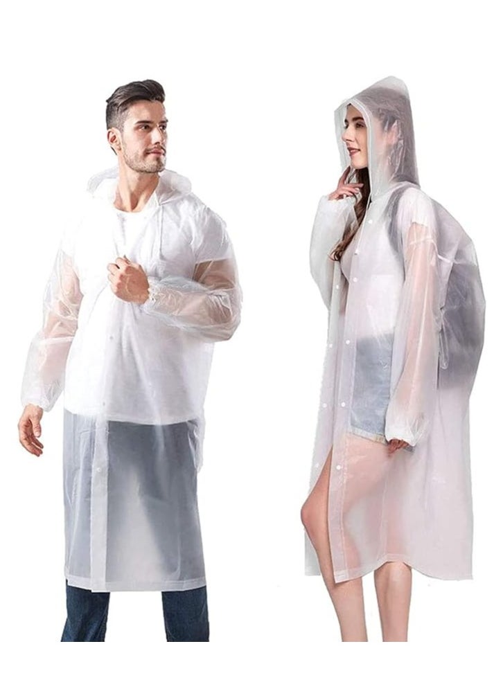 spa luxetique - Raincoat Rain Poncho for Adults, EVA Rain Poncho for Women and Men Reusable Raincoat Jacket Packable Raincoat for Family Fishing/Travel/Emergency/no PVC with Hood and Elastic Sleeveng - Image 1