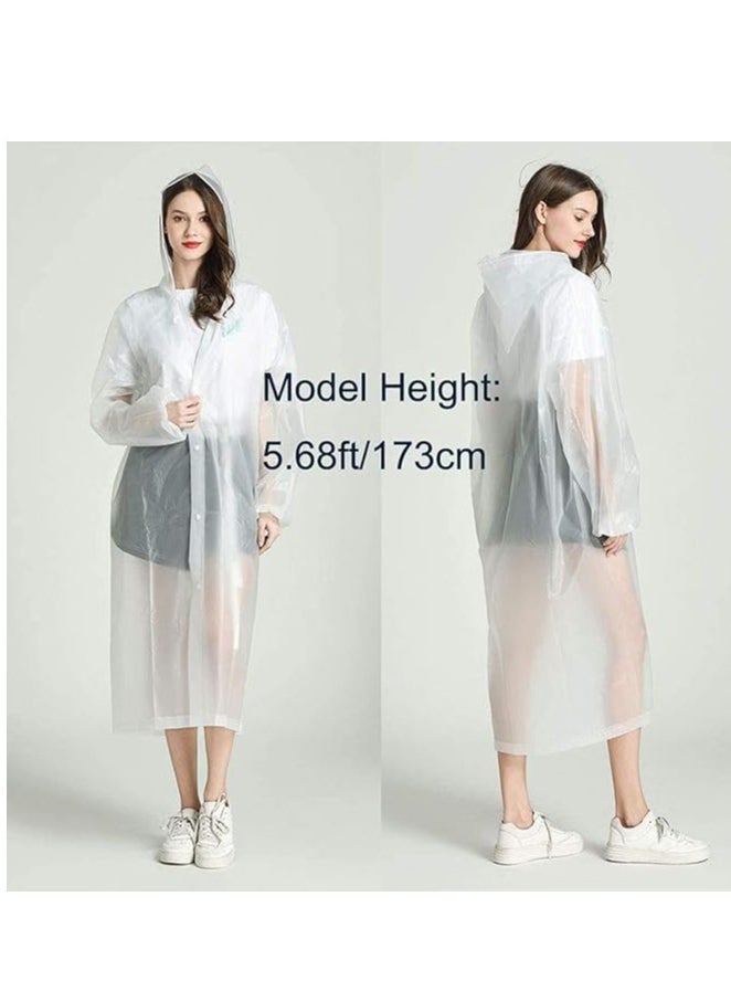 spa luxetique - Raincoat Rain Poncho for Adults, EVA Rain Poncho for Women and Men Reusable Raincoat Jacket Packable Raincoat for Family Fishing/Travel/Emergency/no PVC with Hood and Elastic Sleeveng - Image 1