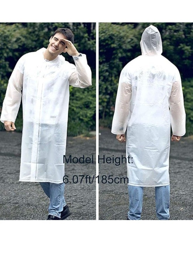 spa luxetique - Raincoat Rain Poncho for Adults, EVA Rain Poncho for Women and Men Reusable Raincoat Jacket Packable Raincoat for Family Fishing/Travel/Emergency/no PVC with Hood and Elastic Sleeveng - Image 1