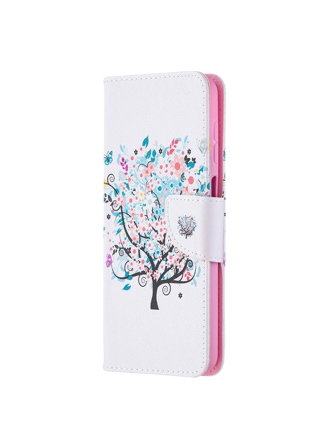 S-TOP Case For Samsung Galaxy A12 Colored Drawing Pattern Horizontal Flip Leather Case with Holder & Card Slots & Wallet - Image 2