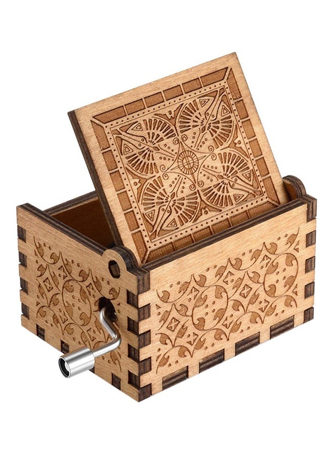 HALAMODO Wonderful Classic Mini Carved Hand Crank Wooden Music Box  - Image 2