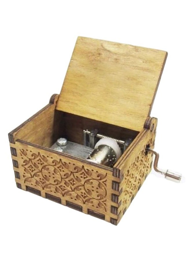 HALAMODO Wonderful Classic Mini Carved Hand Crank Wooden Music Box  - Image 1