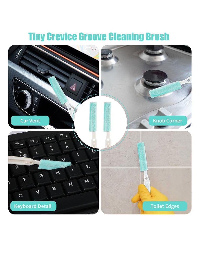 Small Cleaning Brushes for Household, 8 Pcs Cleaning Gadgets, Crevice Cleaning Tool Set for Tight Spaces, Tiny Cleaning Brush for Window Track, Kitchen, Keyboard, Car Corner Cleaning - Image 5