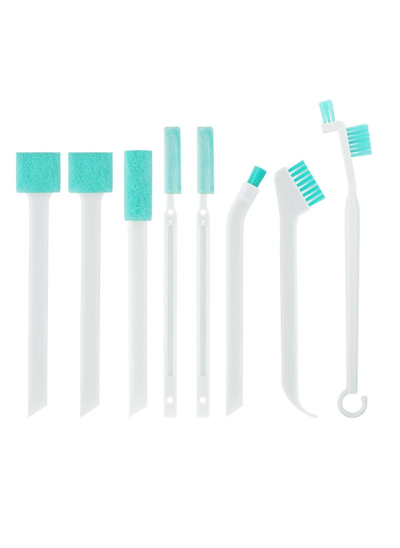 Small Cleaning Brushes for Household, 8 Pcs Cleaning Gadgets, Crevice Cleaning Tool Set for Tight Spaces, Tiny Cleaning Brush for Window Track, Kitchen, Keyboard, Car Corner Cleaning - Image 1