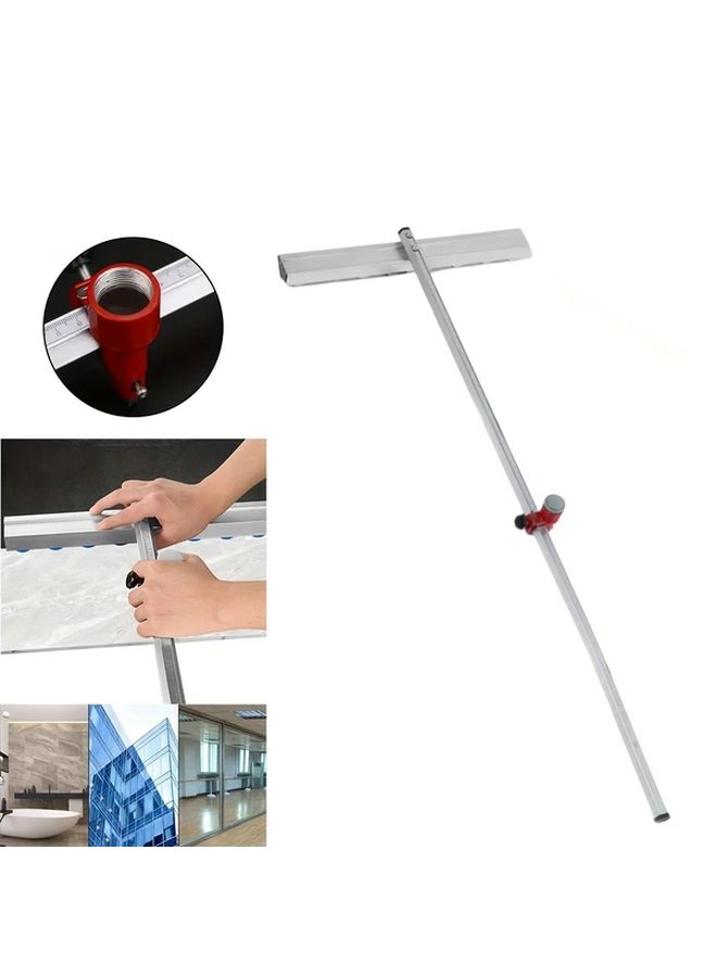 60cm Professional Tile Push Knife Heavy Duty Metal Glass Cutter with Adjustable Blade Ergonomic Handle Safety Lock 1pc for Ceramic Tile Cutting Mirror Shower Enclosures DIY Commercial Home Renovation - Image 3