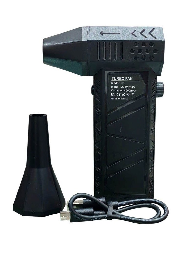 صالون سيستيم مروحة توربينية محمولة فائقة السرعة قابلة لإعادة الشحن موديل X6 - Image 1