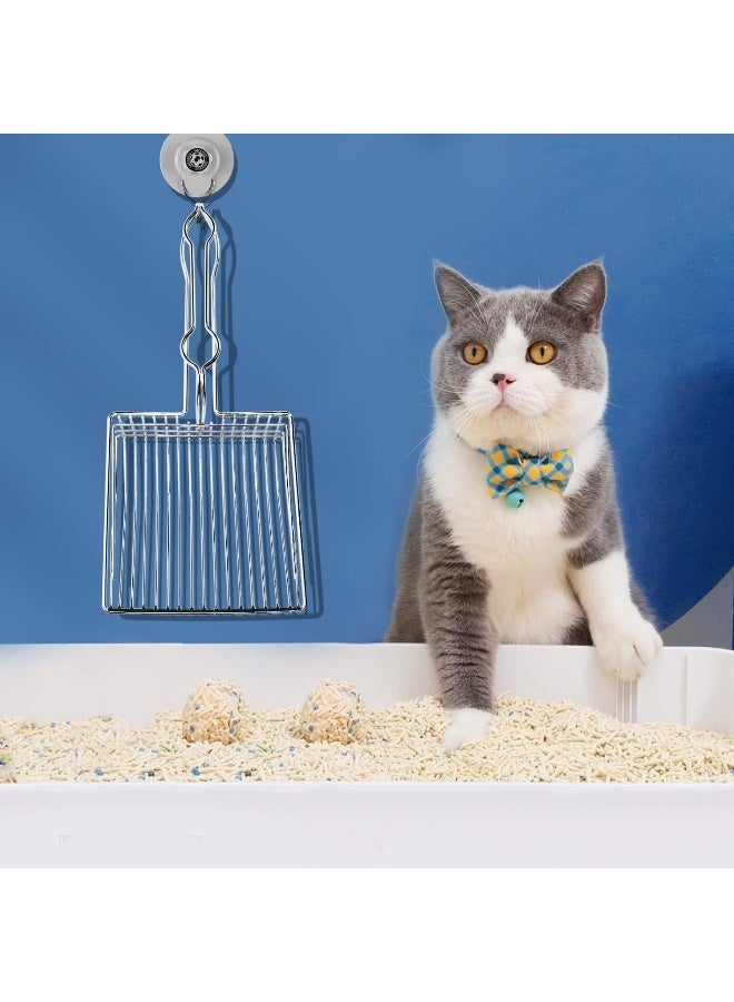 Mumoo Bear Metal Cat Litter Scoop, Fast Sifter with Long Handle Deep Shovel Pet Easy Cleaning Tool Non Stick Poop Pickers - Image 2