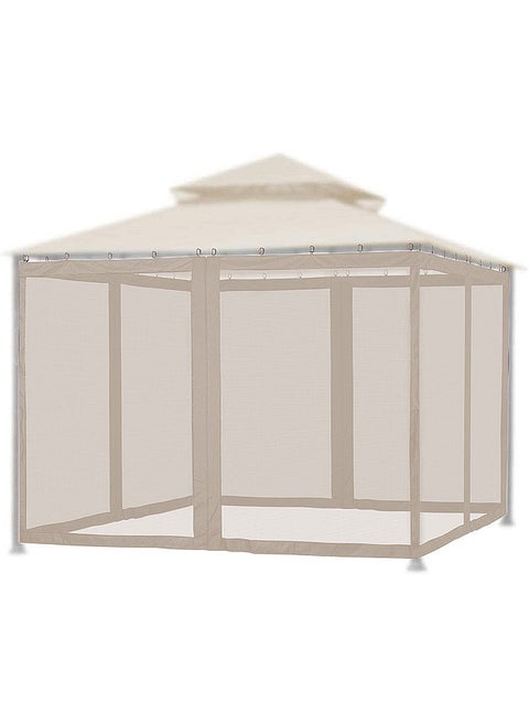 Mosquito Netting for Patio Canopy Umbrella Screen Netting for Porch Patio and Outdoor Living Spaces 4-Panel Patio Screen Walls with Zipper