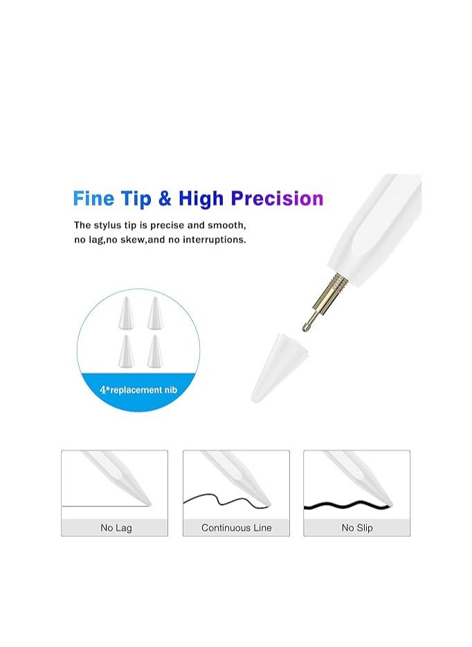 Generic - Stylus Pen for iPad 10th&9th Generation,Fast Charge for Apple iPad Pencil with Palm Rejection,Compatible with 2018-2024 iPad10/9/8/7/6 Gen,iPad Pro 13" M4/12.9"/11",iPad Air 3/4/5/M2,iPad Mini 5/6 - Image 1