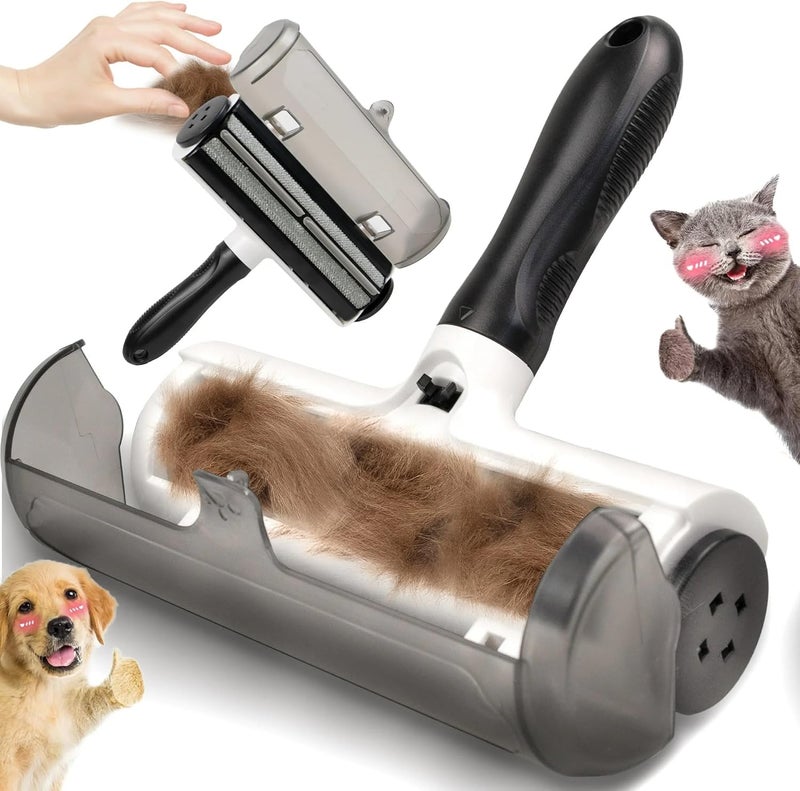 KASTWAVE Eco-Friendly Reusable Pet Hair Roller for Cat & Dog Fur - Portable Sticky Lint Remover for Furniture, Clothing, Carpet, Bedding - Multi-Surface Fur Remover Tool for Easy, Quick Clean-Up - Image 1