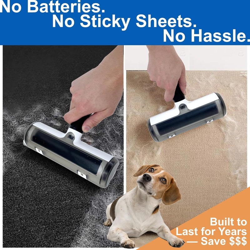 KASTWAVE Eco-Friendly Reusable Pet Hair Roller for Cat & Dog Fur - Portable Sticky Lint Remover for Furniture, Clothing, Carpet, Bedding - Multi-Surface Fur Remover Tool for Easy, Quick Clean-Up - Image 2