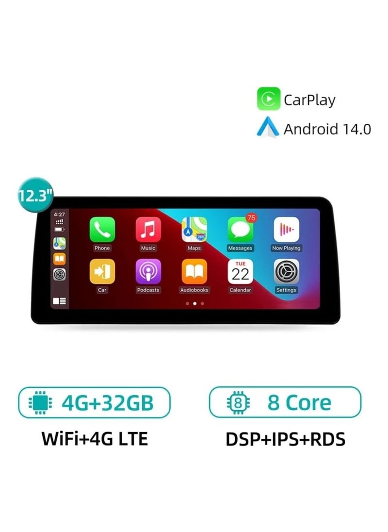 Vierex - Android Car Stereo Screen For Ford Fiesta 4GB Ram 12.3 Inch  Screen Support Apple Carplay Android Auto Wireless USB Bluetooth Navigation Play store AHD Camera included 4G Wifi Fiesta Complete Panel - Image 1