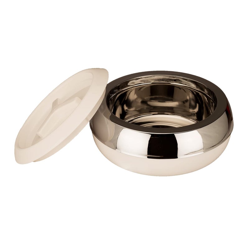 JAYPEE JAYPEE Palazio 800 Ultra Inner Stainless Steel Casserole Pu Insulated Lockable Lid Food Grade Rustproof Hotbox for Kitchen Hot Pot for Rice Stackable Ideal for Gifting Capacity 800 ml White  - Image 5