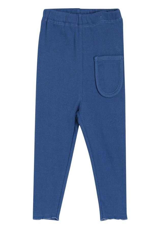 miniklub Baby Knitted Cotton Blue Color Legging (3-6M) - Image 1