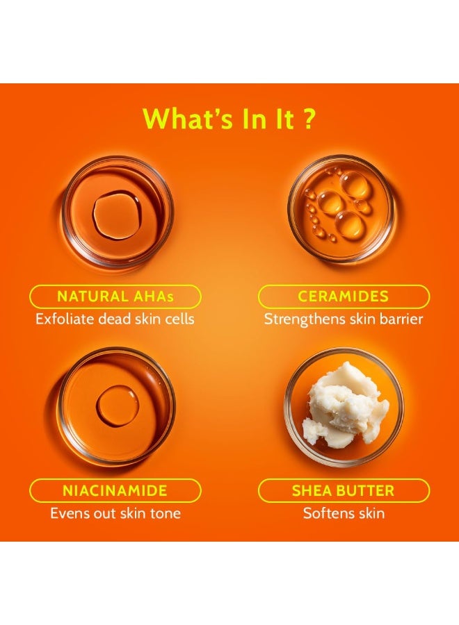 Chemist At Play AHA Body Lotion for Dry Skin | Exfoliates Dead Skin, Deeply Nourishes & Boosts Radiance | With 5% Natural AHA, Niacinamide & Shea Butter | Skin Brightening & Moisturising Lotion- 473ml - Image 4