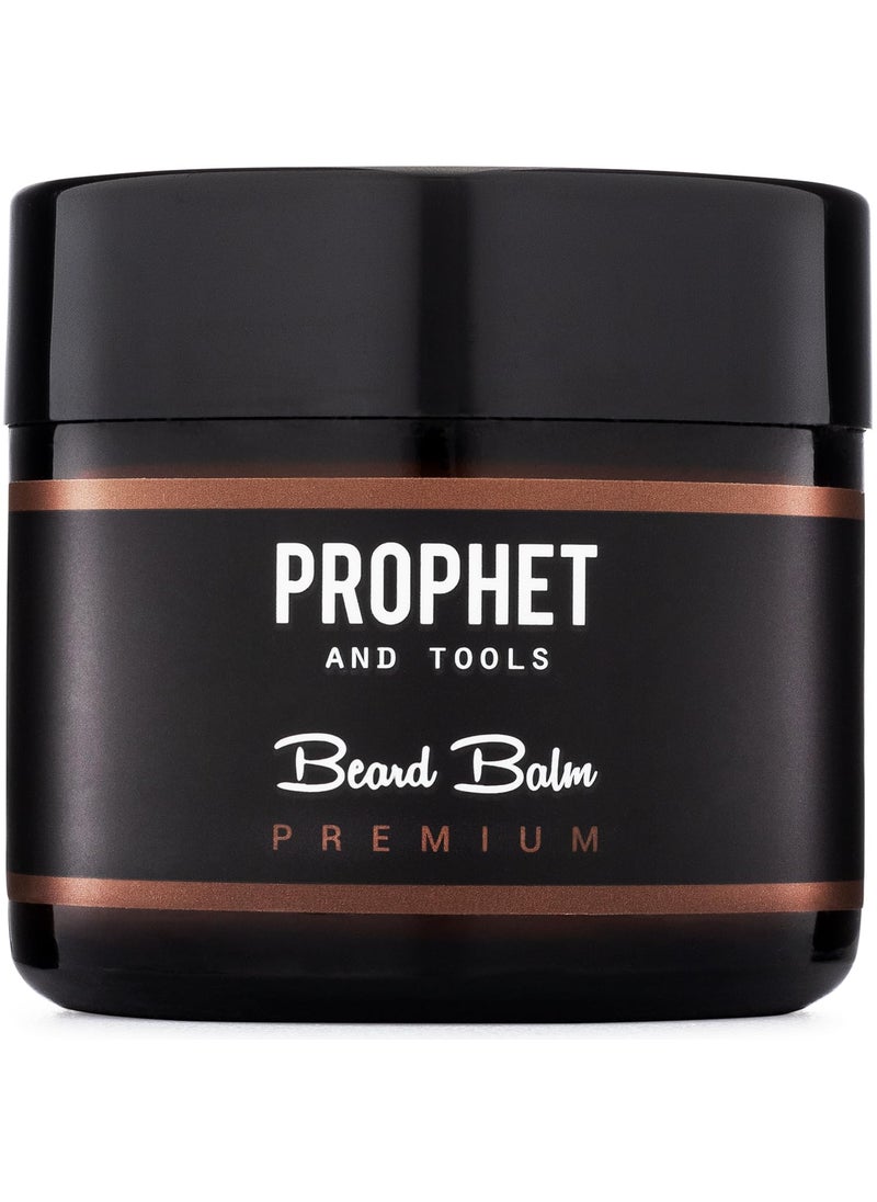 Prophet and Tools Organic Beard Balm - 12-Hour Hold for Styling, Enhances Thicker Beard Appearance, Moisturizes & Relieves Itch, Reduces Flaking, Suitable for All Hair Types - 2.1 oz 
