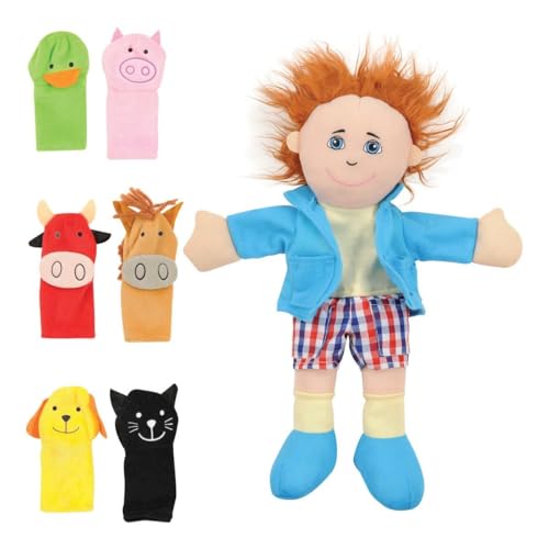 Constructive Playthings مجموعة دمى اللعب الإبداعية للأطفال من عمر 2 سنة وما فوق - مجموعة من 7 قطع - Image 1